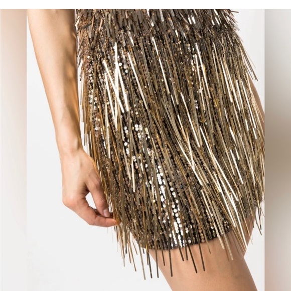 Alice + Olivia Fifi sequin and fringe fitted mini dress - Picture 5 of 7